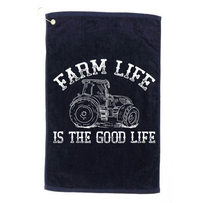 Farm Life Is The Good Life Farmer Tractor Golf Towel