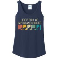 Funny Life Is Full Of Important Choices Vintage Golf Golfer Ladies Essential Tank