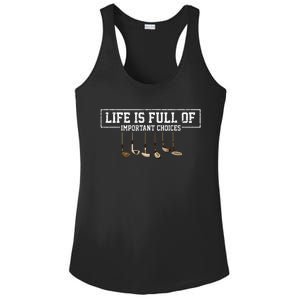 Funny Life is Full Of Important Choices Golf Clubs Design Ladies PosiCharge Competitor Racerback Tank