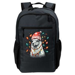 Festive Llama In Christmas Attire Daily Commute Backpack