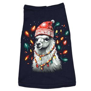 Festive Llama In Christmas Attire Doggie Tank