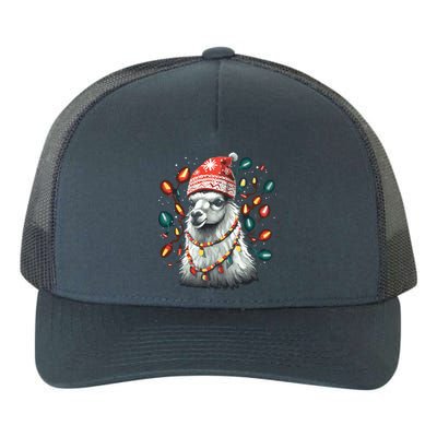 Festive Llama In Christmas Attire Yupoong Adult 5-Panel Trucker Hat