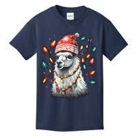 Festive Llama In Christmas Attire Kids T-Shirt