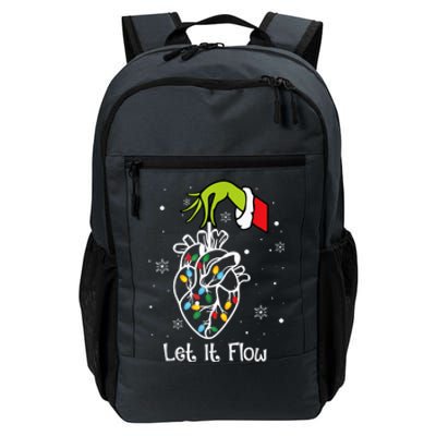 Funny Let It Flow Anatomy Heart Cardiac Nurse Santa Hat Xmas Daily Commute Backpack