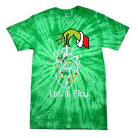 Funny Let It Flow Anatomy Heart Cardiac Nurse Santa Hat Xmas Tie-Dye T-Shirt