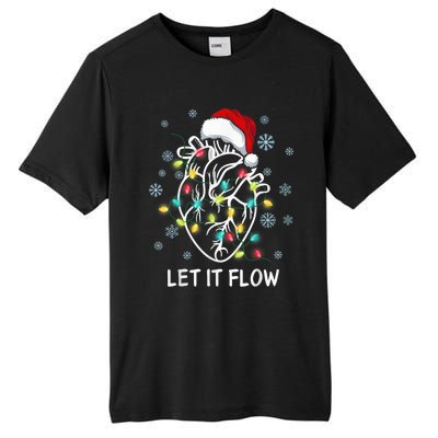 Funny Let It Flow Anatomy Heart Cardiac Nurse Santa Hat Xmas Tall Fusion ChromaSoft Performance T-Shirt