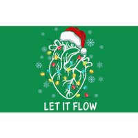 Funny Let It Flow Anatomy Heart Cardiac Nurse Santa Hat Xmas Bumper Sticker