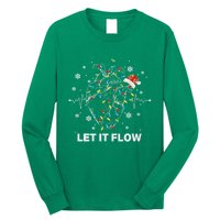 Funny Let It Flow Anatomy Heart Cardiac Nurse Santa Hat Xmas Long Sleeve Shirt