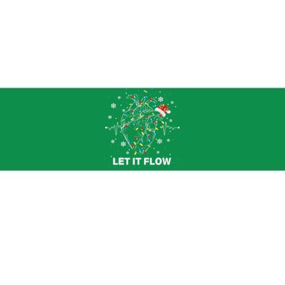 Funny Let It Flow Anatomy Heart Cardiac Nurse Santa Hat Xmas Bumper Sticker