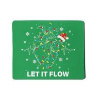 Funny Let It Flow Anatomy Heart Cardiac Nurse Santa Hat Xmas Mousepad