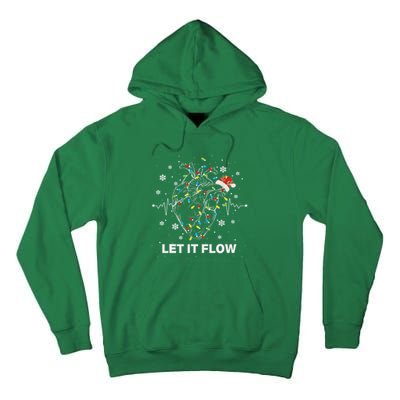 Funny Let It Flow Anatomy Heart Cardiac Nurse Santa Hat Xmas Tall Hoodie