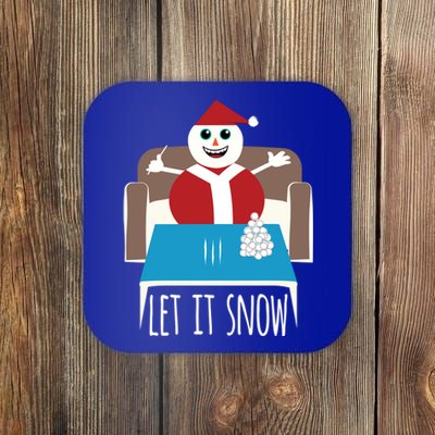 Funny Let It Snow Snow Removed Ban Drug Reference Xmas Gift Coaster