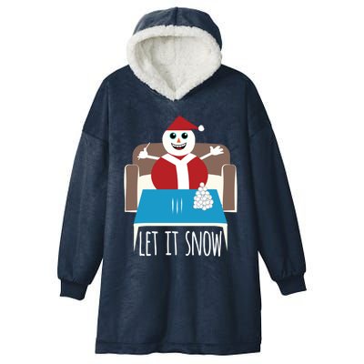 Funny Let It Snow Snow Removed Ban Drug Reference Xmas Gift Hooded Wearable Blanket