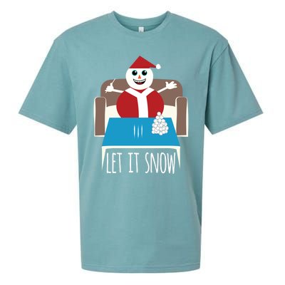 Funny Let It Snow Snow Removed Ban Drug Reference Xmas Gift Sueded Cloud Jersey T-Shirt