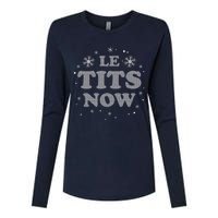 Funny Let It Snow Gift For Christmas Womens Cotton Relaxed Long Sleeve T-Shirt