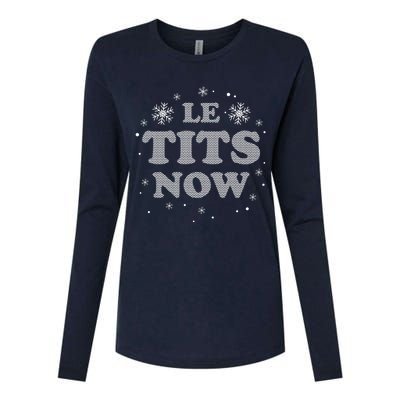 Funny Let It Snow Gift For Christmas Womens Cotton Relaxed Long Sleeve T-Shirt