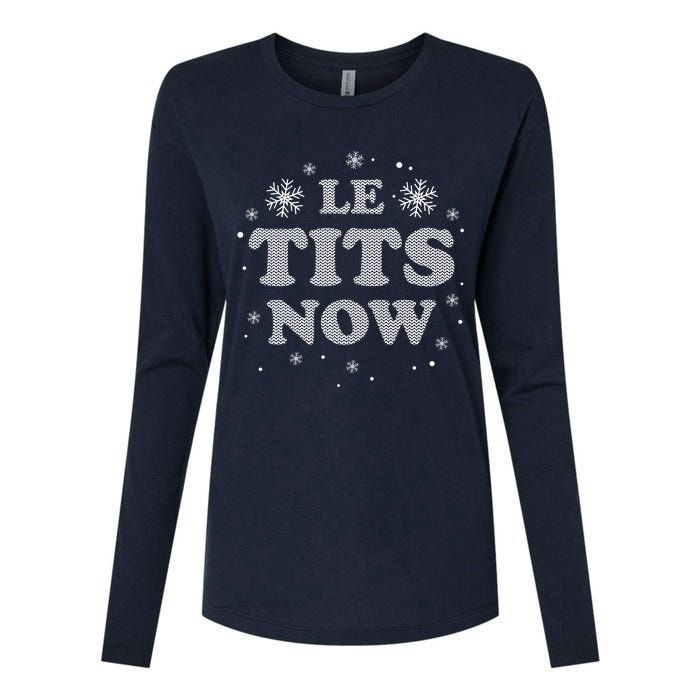 Funny Let It Snow Gift For Christmas Womens Cotton Relaxed Long Sleeve T-Shirt