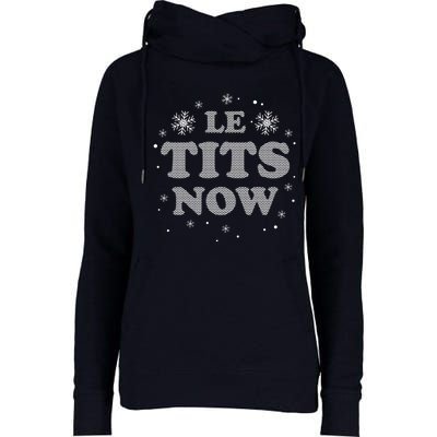 Funny Let It Snow Gift For Christmas Womens Funnel Neck Pullover Hood