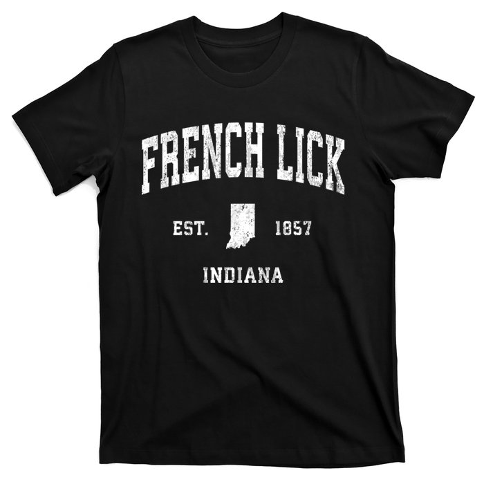 French Lick Indiana In Vintage Athletic Sports T-Shirt