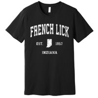 French Lick Indiana In Vintage Athletic Sports Premium T-Shirt