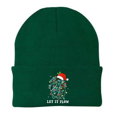 Funny Let It Flow Anatomy Heart Cardiac Nurse Santa Hat Xmas Knit Cap Winter Beanie