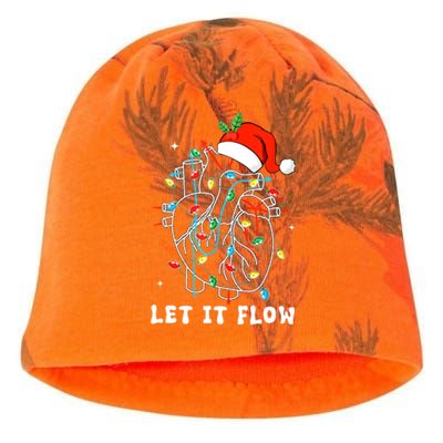 Funny Let It Flow Anatomy Heart Cardiac Nurse Santa Hat Xmas Kati - Camo Knit Beanie