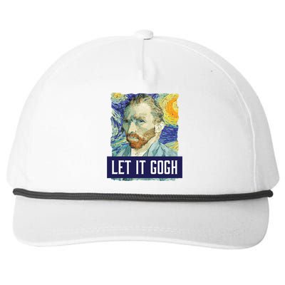 Funny Let It Gogh Vincent Van Gogh Artist Gift Snapback Five-Panel Rope Hat