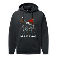 Funny Let It Flow Anatomy Heart Cardiac Nurse Santa Hat Xmas Performance Fleece Hoodie