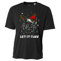 Funny Let It Flow Anatomy Heart Cardiac Nurse Santa Hat Xmas Cooling Performance Crew T-Shirt