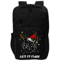 Funny Let It Flow Anatomy Heart Cardiac Nurse Santa Hat Xmas Impact Tech Backpack