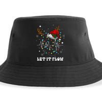 Funny Let It Flow Anatomy Heart Cardiac Nurse Santa Hat Xmas Sustainable Bucket Hat