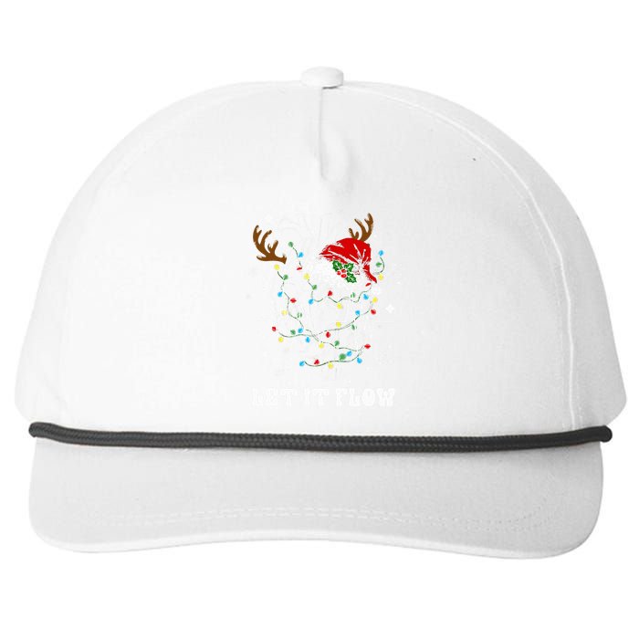 Funny Let It Flow Anatomy Heart Cardiac Nurse Santa Hat Xmas Snapback Five-Panel Rope Hat