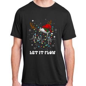 Funny Let It Flow Anatomy Heart Cardiac Nurse Santa Hat Xmas Adult ChromaSoft Performance T-Shirt