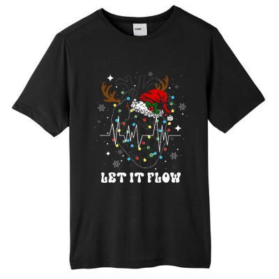 Funny Let It Flow Anatomy Heart Cardiac Nurse Santa Hat Xmas Tall Fusion ChromaSoft Performance T-Shirt