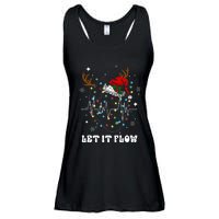 Funny Let It Flow Anatomy Heart Cardiac Nurse Santa Hat Xmas Ladies Essential Flowy Tank