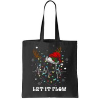 Funny Let It Flow Anatomy Heart Cardiac Nurse Santa Hat Xmas Tote Bag