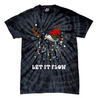 Funny Let It Flow Anatomy Heart Cardiac Nurse Santa Hat Xmas Tie-Dye T-Shirt