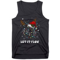 Funny Let It Flow Anatomy Heart Cardiac Nurse Santa Hat Xmas Tank Top