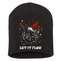 Funny Let It Flow Anatomy Heart Cardiac Nurse Santa Hat Xmas Short Acrylic Beanie