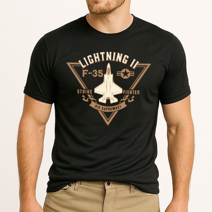 F35 Lightning Ii Jet Fighter Military Aircraft Design Cooling Performance Crew T-Shirt