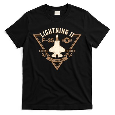 F35 Lightning Ii Jet Fighter Military Aircraft Design T-Shirt
