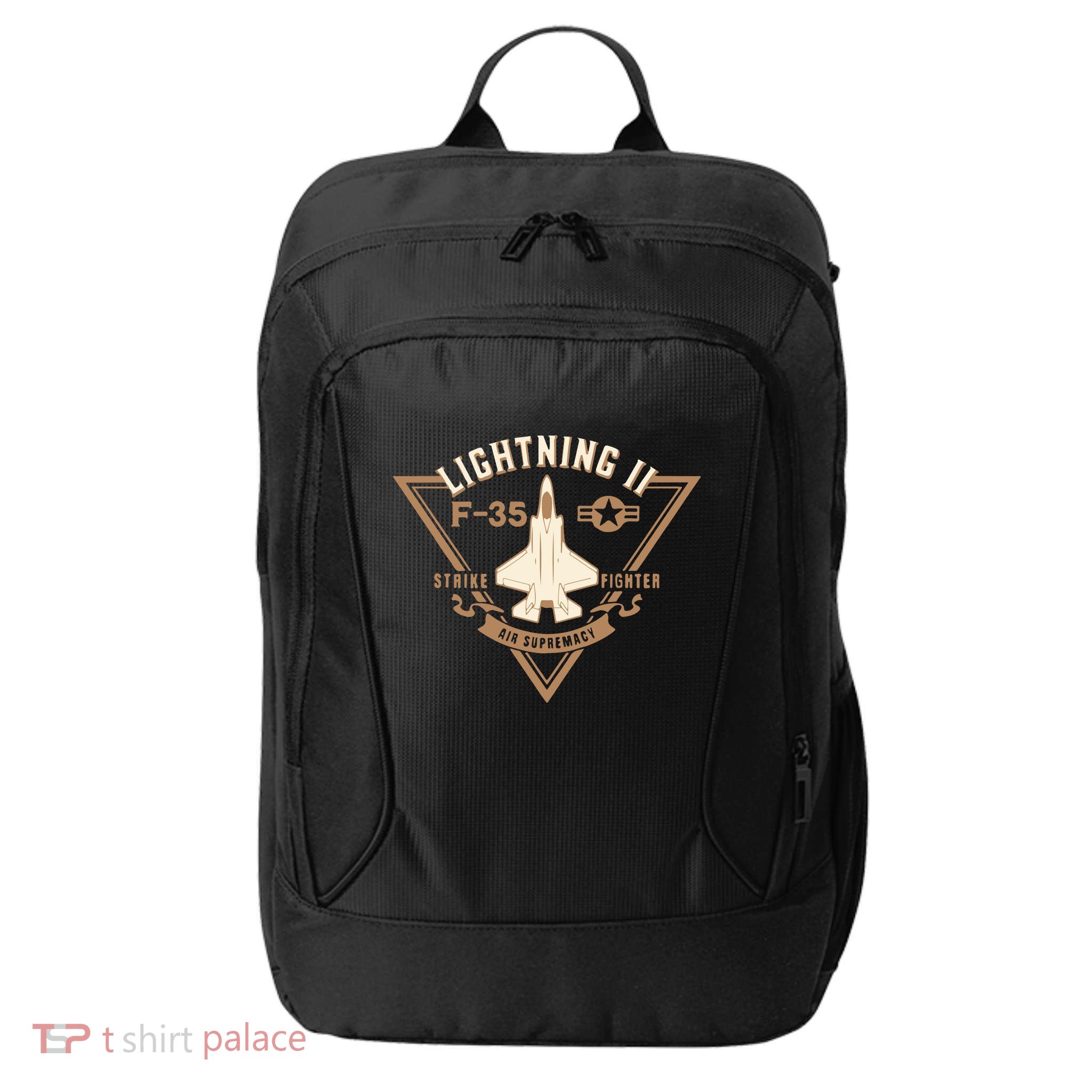 F35 Lightning Ii Jet Fighter Military Aircraft Design City Backpack