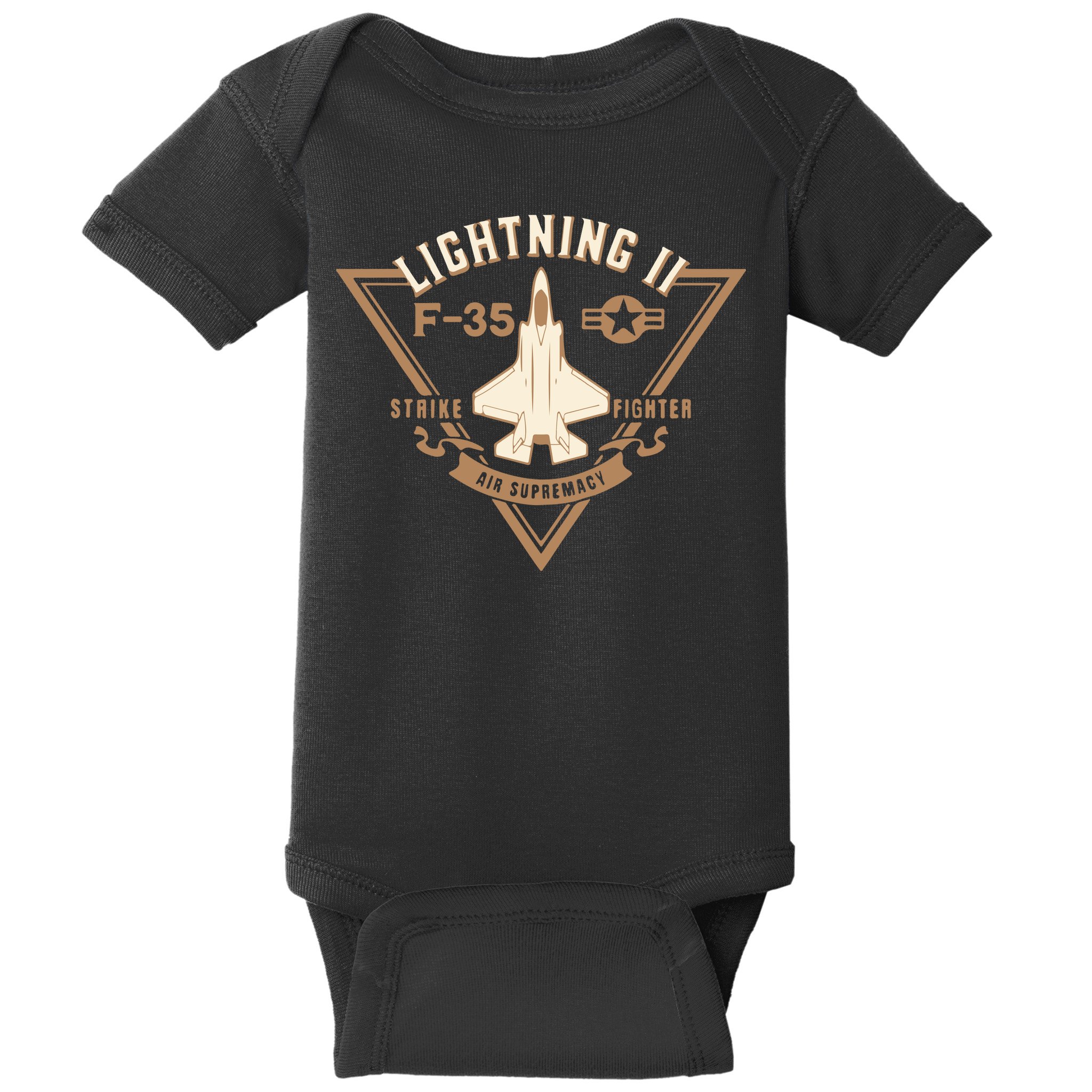 F35 Lightning Ii Jet Fighter Military Aircraft Design Baby Bodysuit