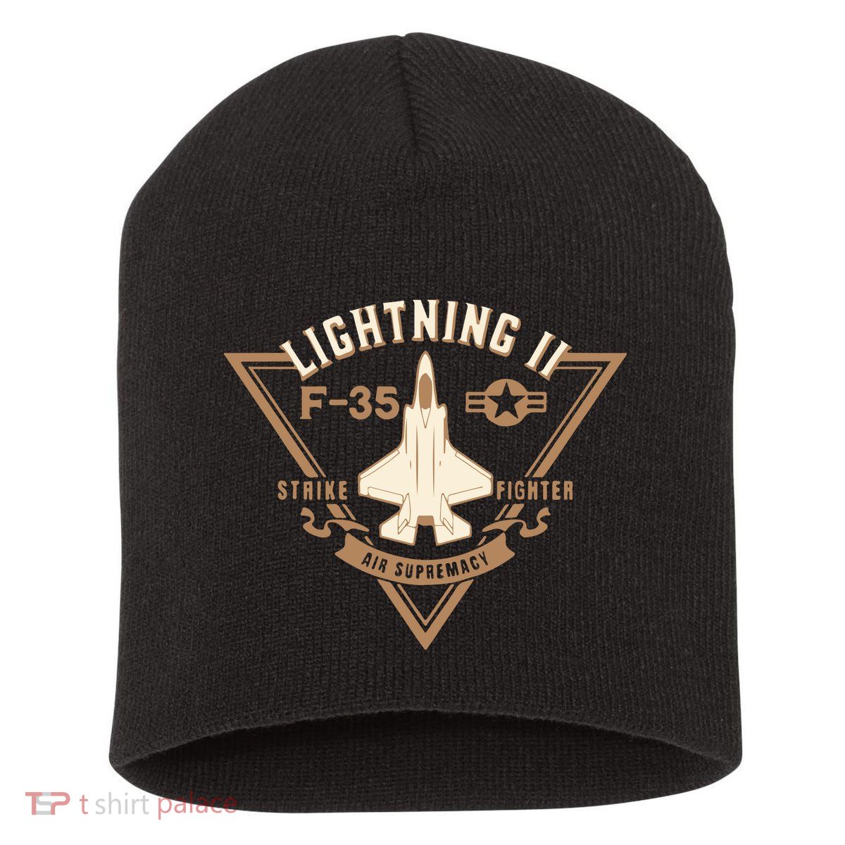 F35 Lightning Ii Jet Fighter Military Aircraft Design Short Acrylic Beanie