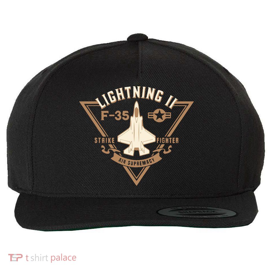 F35 Lightning Ii Jet Fighter Military Aircraft Design Wool Snapback Cap