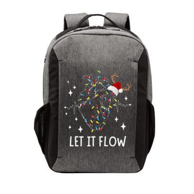 Funny Let It Flow Anatomy Heart Cardiac Nurse Santa Hat Xmas Vector Backpack