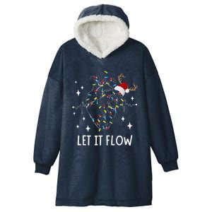 Funny Let It Flow Anatomy Heart Cardiac Nurse Santa Hat Xmas Hooded Wearable Blanket