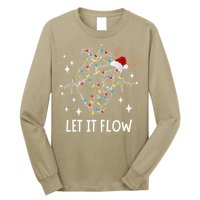 Funny Let It Flow Anatomy Heart Cardiac Nurse Santa Hat Xmas Long Sleeve Shirt