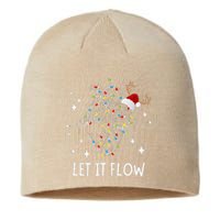 Funny Let It Flow Anatomy Heart Cardiac Nurse Santa Hat Xmas Sustainable Beanie