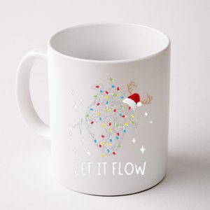 Funny Let It Flow Anatomy Heart Cardiac Nurse Santa Hat Xmas Coffee Mug